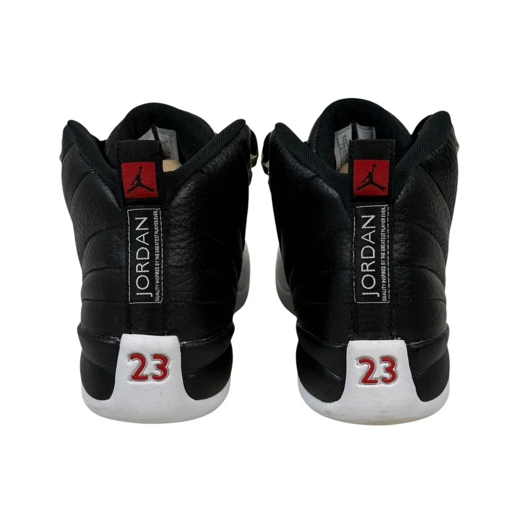 Air Jordan 12 Retro GS Playoffs Black White Varsity Red 153265-006 Size 7Y Men 7